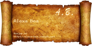 Alexa Bea névjegykártya
